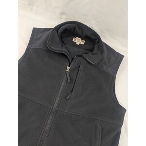 Duluth Trading Shoreman's Fleece Gridlock Vest Mens Medium Black Full Zip